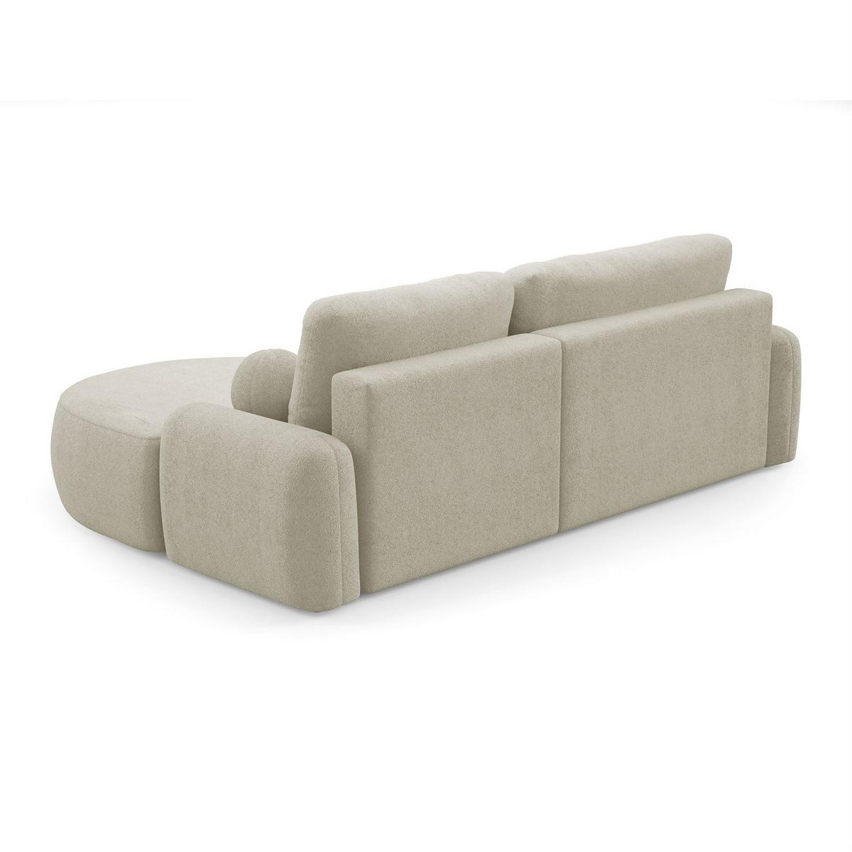 ECKSOFA CLEO mit Schlaffunktion Version Rechte QUELLE 06 - Creme, Kunststoff (264/172cm) - Lookway