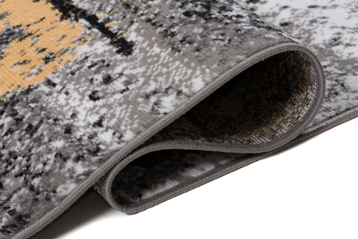 TEPPICH MAYA Gelb Meliert Streifen Splash 140/200 cm - Gelb, Textil (140/200cm) - Tapiso