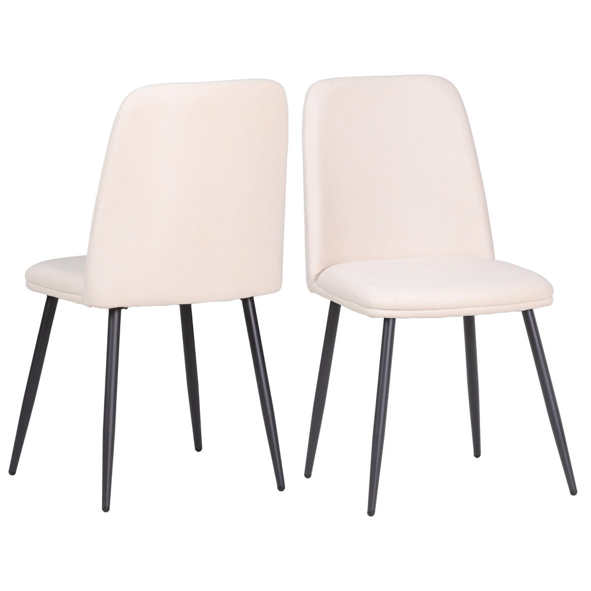 ESSZIMMERSTÜHLE Bono 2er Set Beige - Beige, Textil (55/85/48cm) - Albatros