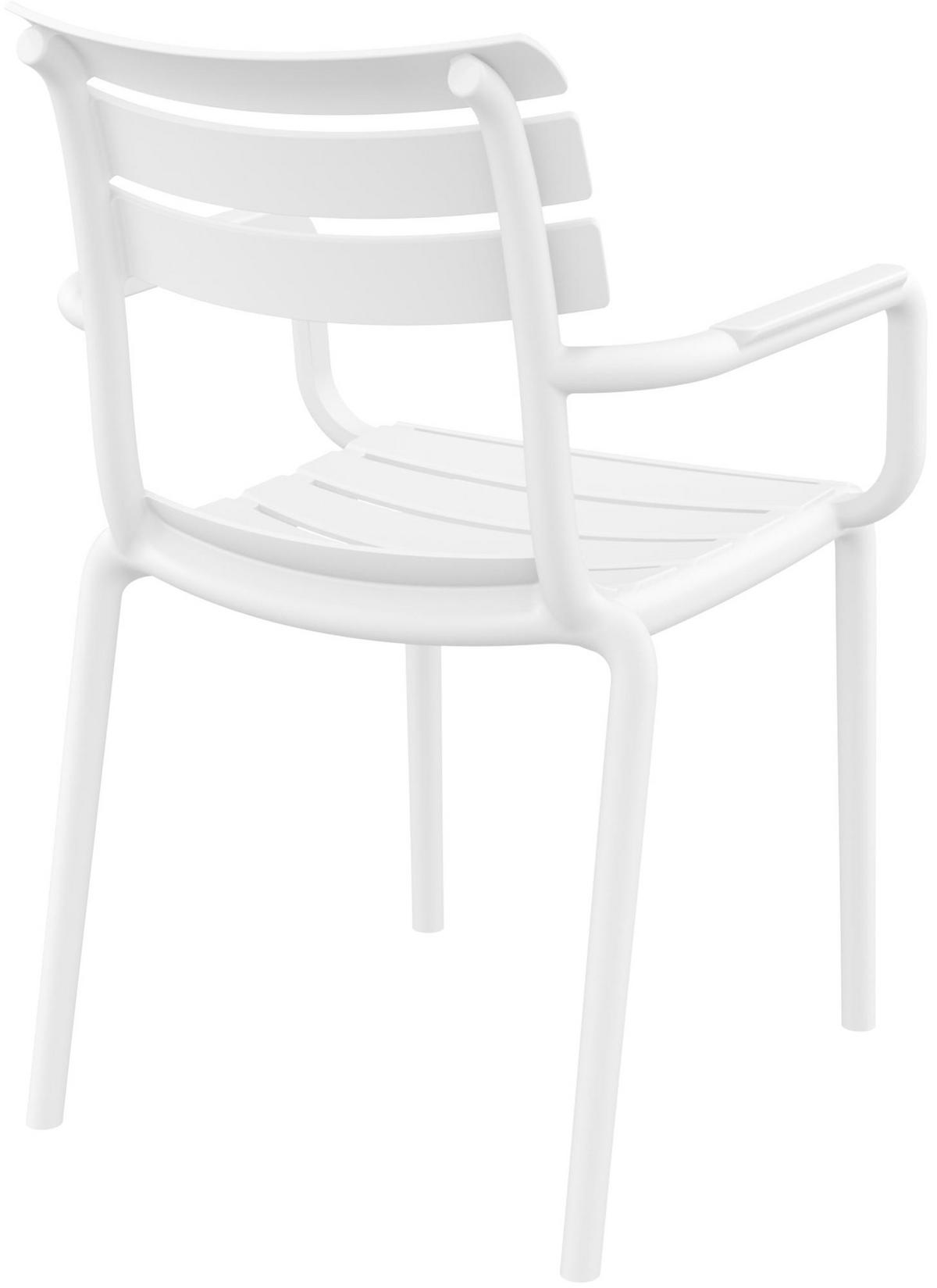 GARTENSTUHL Kunststoff Weiß - Weiß, Kunststoff (58/85/59cm) - CLP