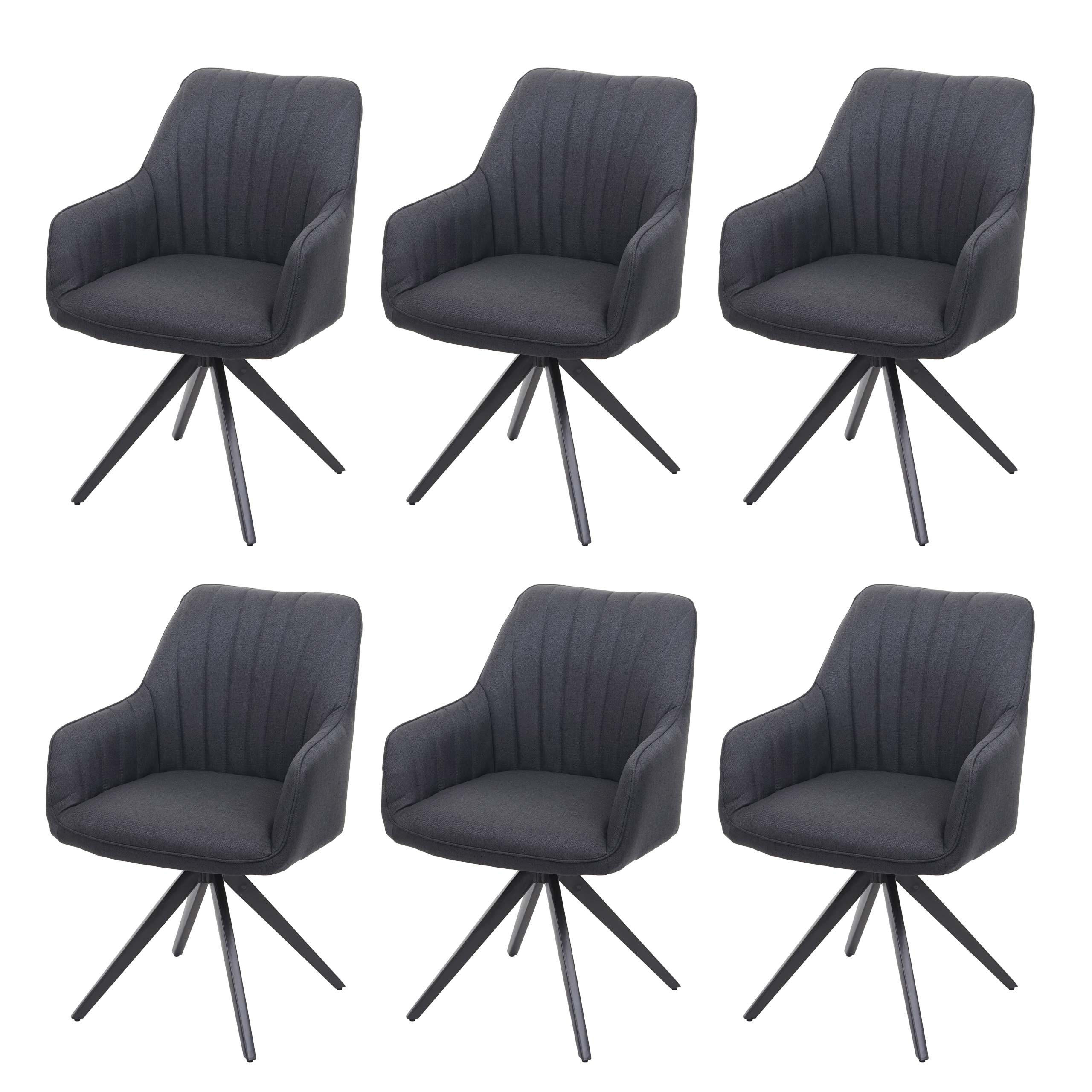 ESSZIMMERSTUHL Anthrazit 6er-Set - Anthrazit, Textil (58/87/62cm) - MCW