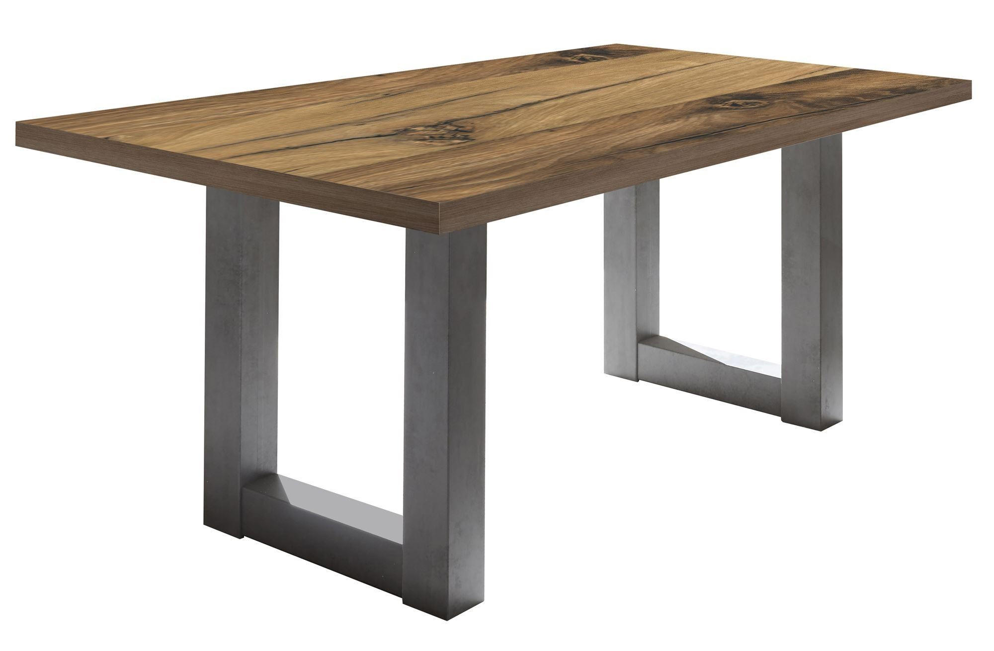 ESSZIMMERTISCH Eila 4 180 x 90 x 75 Esstisch Graphit/Plankeneiche - Alteiche, Holz (180/90/75cm) - 58aufmkessel