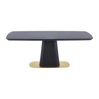 ESSTISCH - 8 Personen - Holz, Platte - Schwarz - DYLORA - Schwarz, Holz (100/200/75.5cm) - Vente-Unique