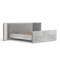 POLSTERBETT Tokyo Hellgrau 200/200 cm - Hellgrau/Naturfarben, Holz/Holzwerkstoff (200/200cm) - Maison de Reve