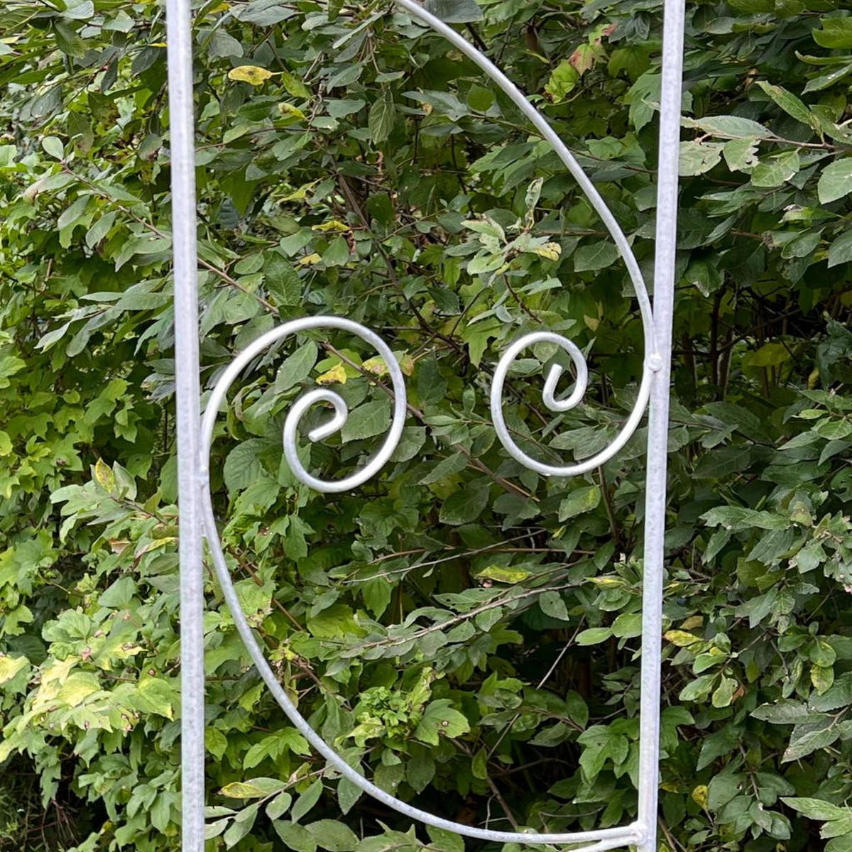 ROSENBOGEN Metall Verzinkt Massiv 135 cm Torbogen - Silberfarben, Metall (120/240/32cm) - DanDiBo