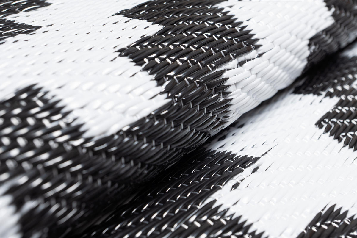 TEPPICH IBIZA Schwarz 180/270 cm - Schwarz, Kunststoff (180/270cm) - Tapiso