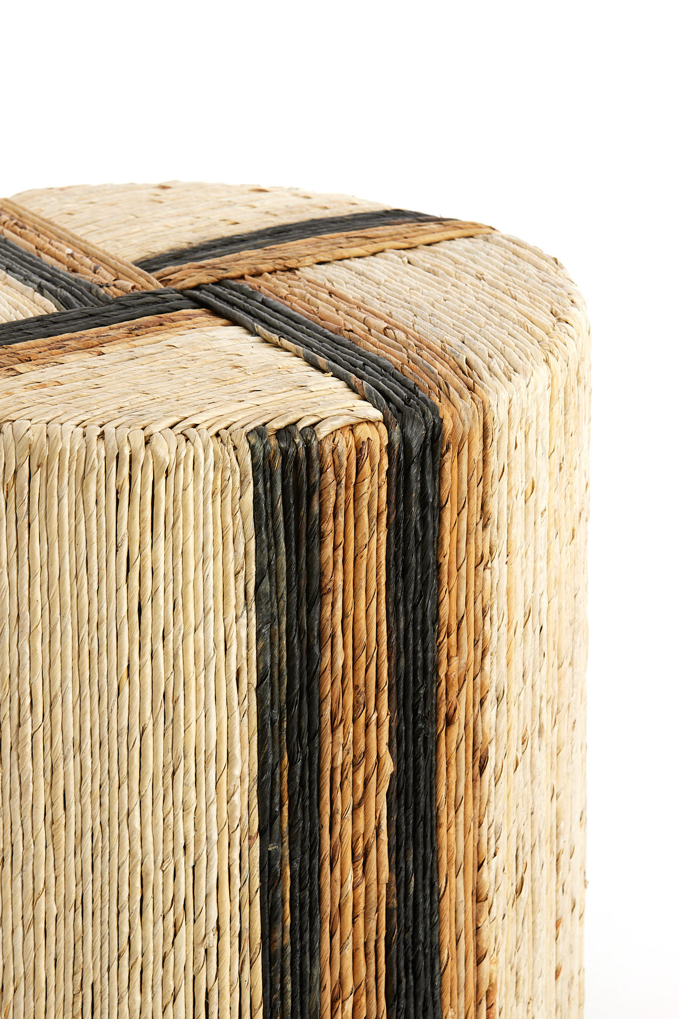 POUF Yuturi Braun 40/40/45 cm - Hellbraun, Naturmaterialien (40/45/40cm) - Light & Living