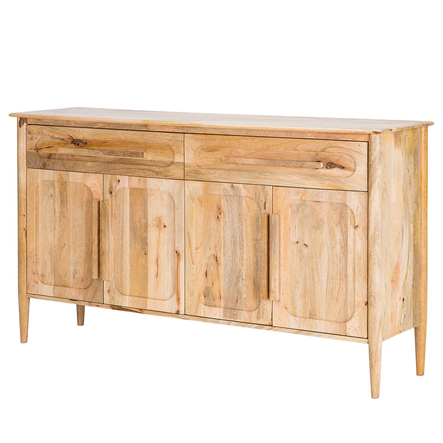 MASSIVES SIDEBOARD mit 4 Türen - Mango - Braun, Mangoholz/Holz (160/90/40cm) - home24