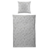 INTERLOCK-JERSEY-BETTWÄSCHE 155x220 Muster Grau Bettbezug Baumwolle - Made in Germany - Grau, Textil (155/220cm) - Carpe Sonno