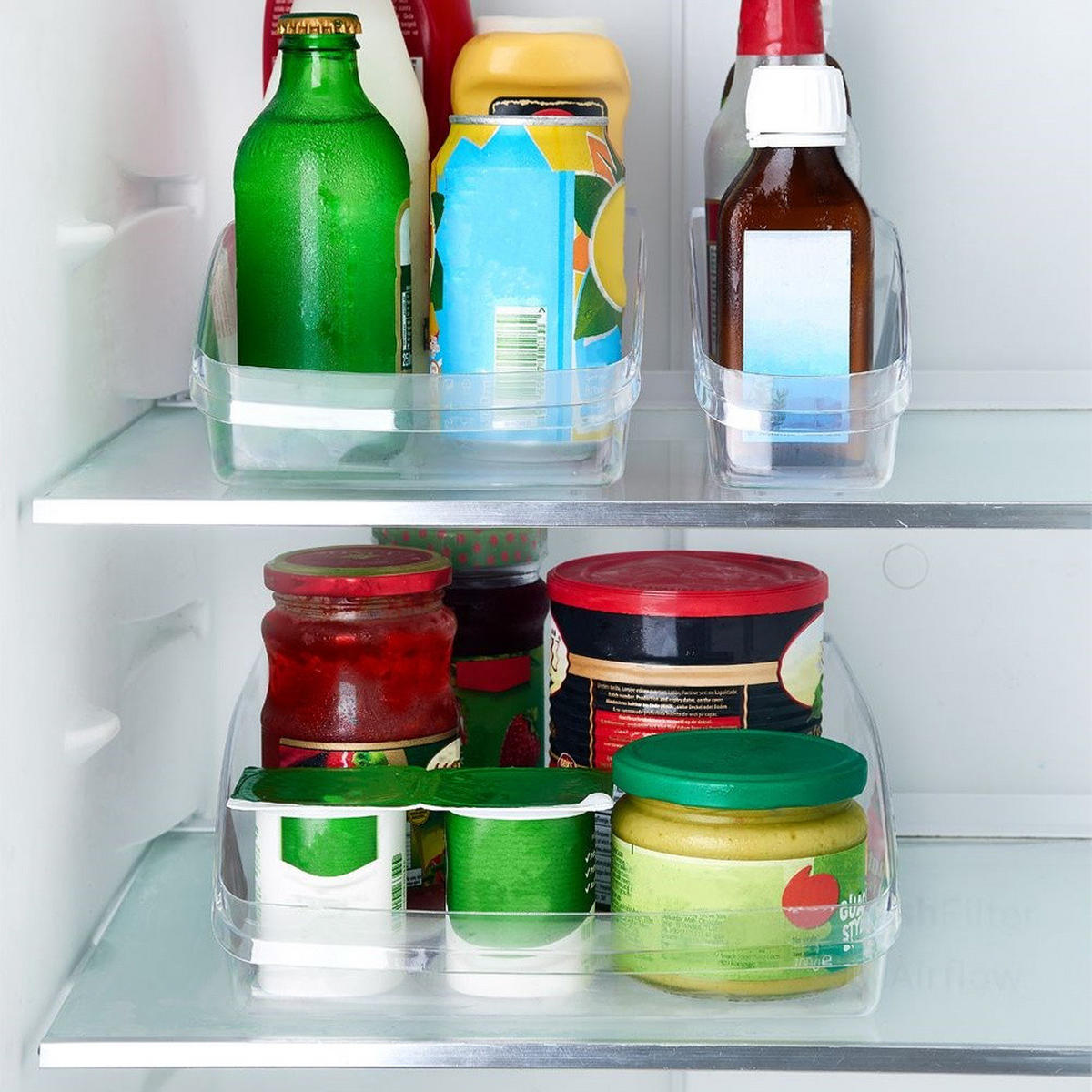 KÜHLSCHRANK-ORGANIZER 3-teiliger - Transparent, Kunststoff (33/8/7.3cm) - Excellent Houseware