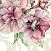 FOTOTAPETE Blumen 300 x 280 cm - Pink, Papier (300/280cm) - Sanders & Sanders