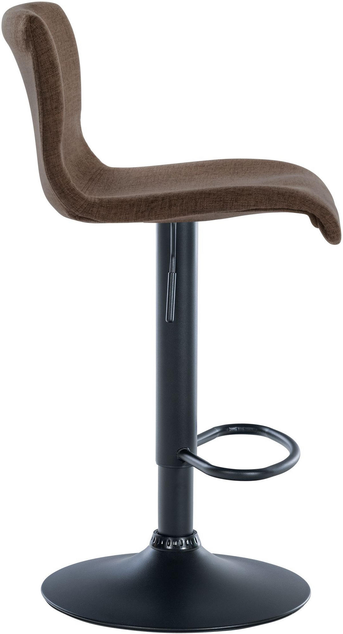BARHOCKER 2er Set Stoff braun - Schwarz/Braun, Textil/Metall (39/84/36cm) - CLP