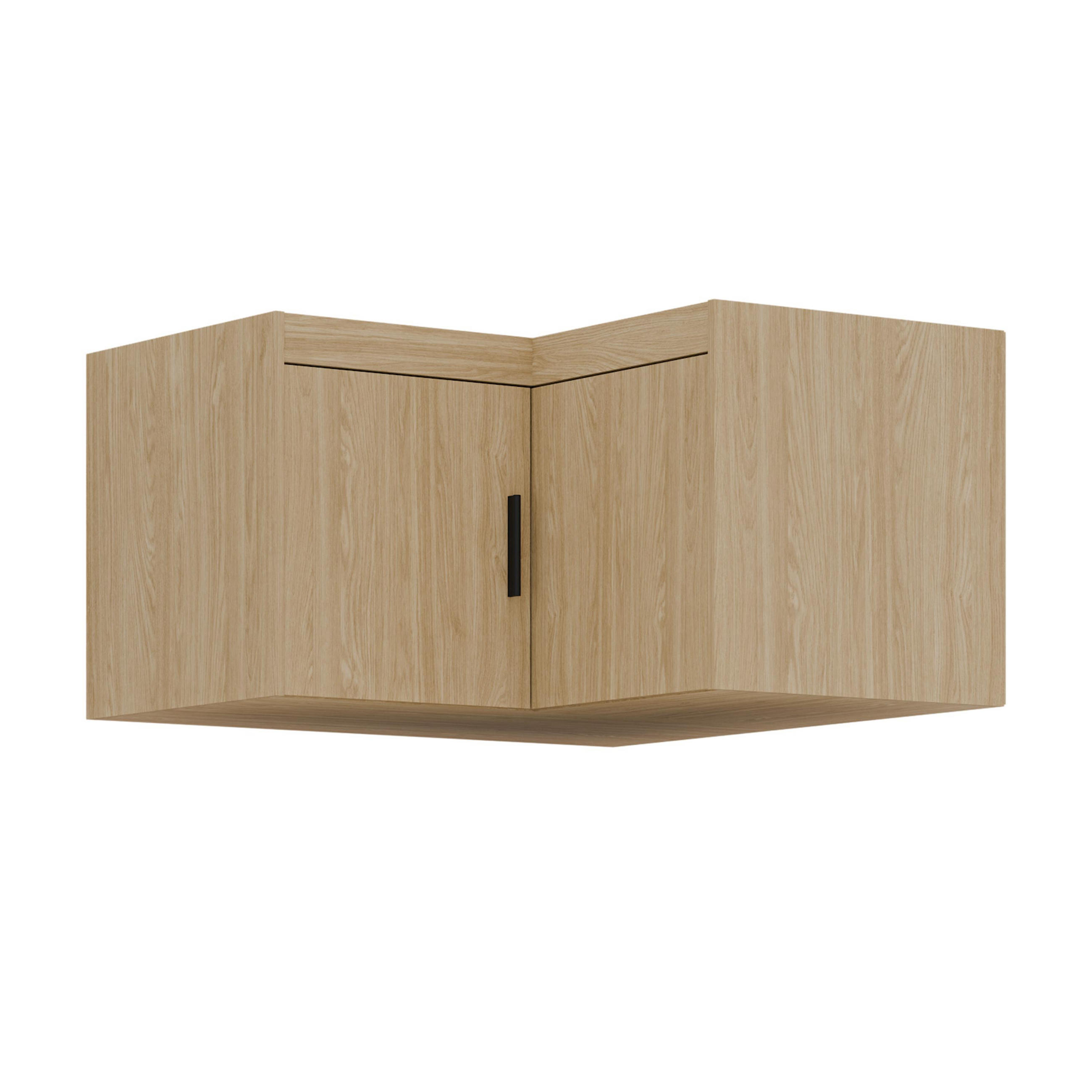 AUFSATZSCHRANK Storicos Geölte Eiche 97,8/55/97,8 cm - Modern, ideal für Ecken - Eichefarben, Holzwerkstoff/Kunststoff (97.8/55/97.8cm) - AX Living