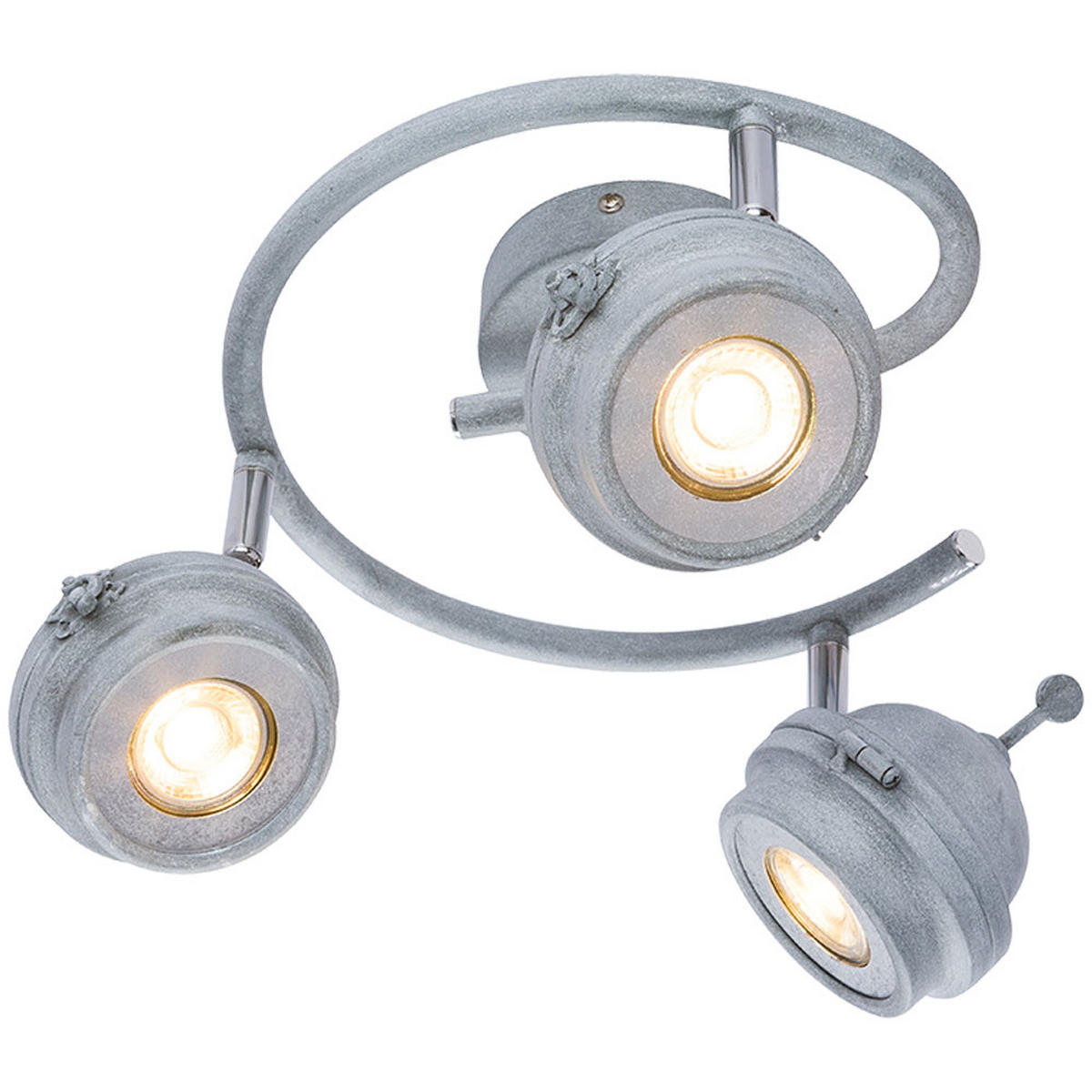LED DECKENLEUCHTE Metall Grau Antik - Grau, Metall (34/34/16cm) - Globo Lighting