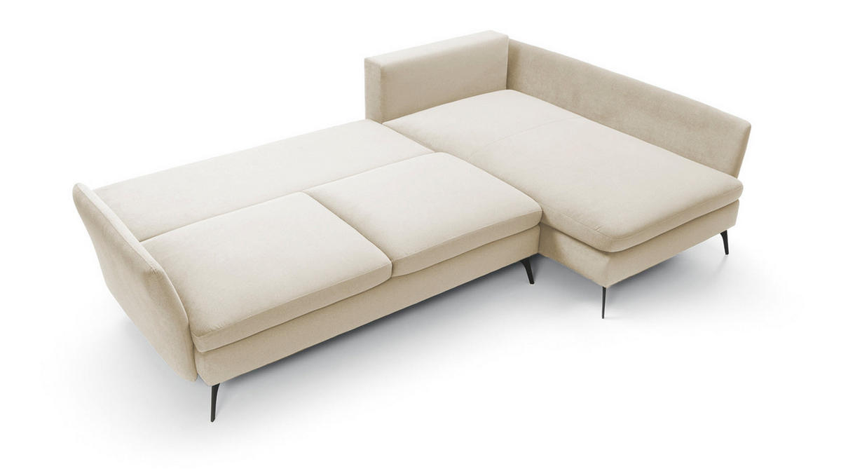 ECKSOFA Demisbal Cremeweiß mit Bettkasten - Creme, Textil (282/182cm) - Selsey