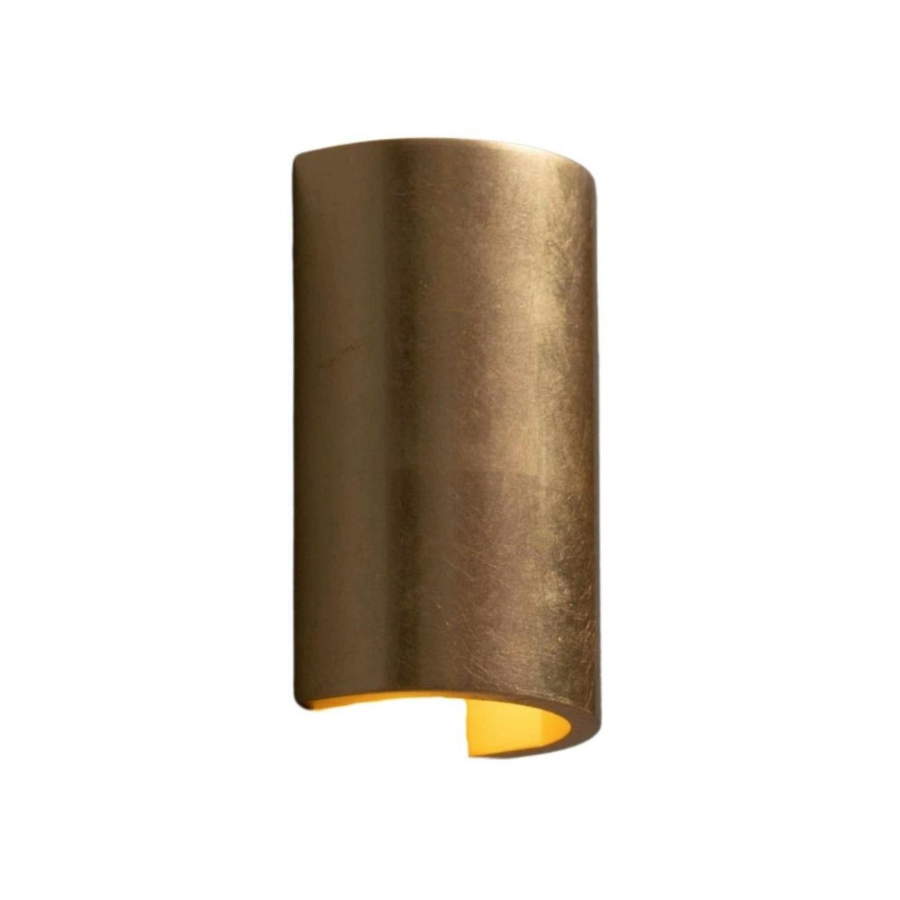 WANDLEUCHTE Aries, Gold / Messing, 18cm - Goldfarben, Naturmaterialien (7/18/10.1cm) - KOSILUM