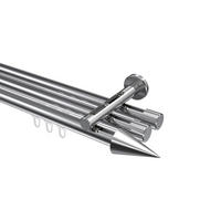 GARDINENSTANGE INNENLAUF Siteno Savio 100 cm, 3-läufig, 20 mm Ø Chrom - Chromfarben, Metall (100cm) - INTERDECO
