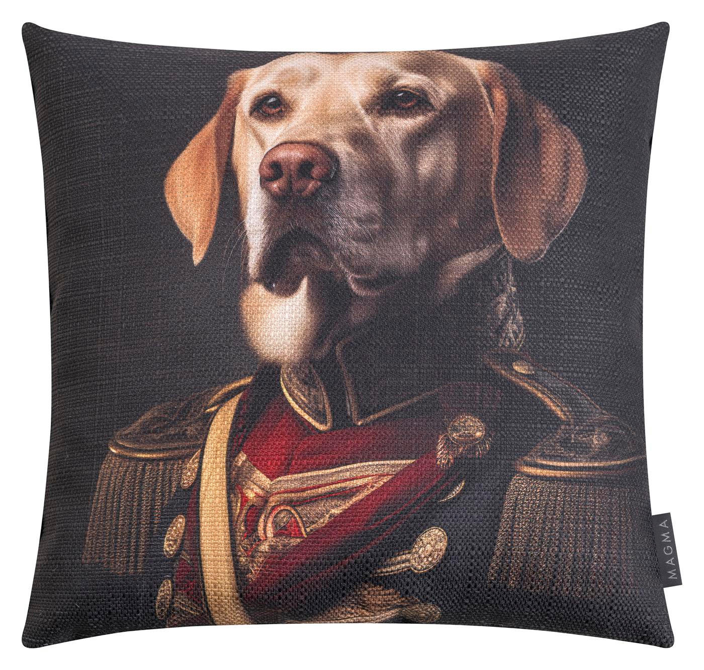 KISSENHÜLLE Snobby Hund - Schwarz, Textil (45/45cm) - Magma Heimtexx