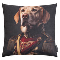 KISSENHÜLLE Snobby Hund - Schwarz, Textil (45/45cm) - Magma Heimtexx
