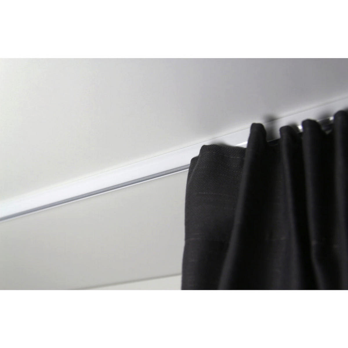 GARDINENSCHIENE 1-lauf Round - Weiß, Metall (240cm) - Deco-Raum