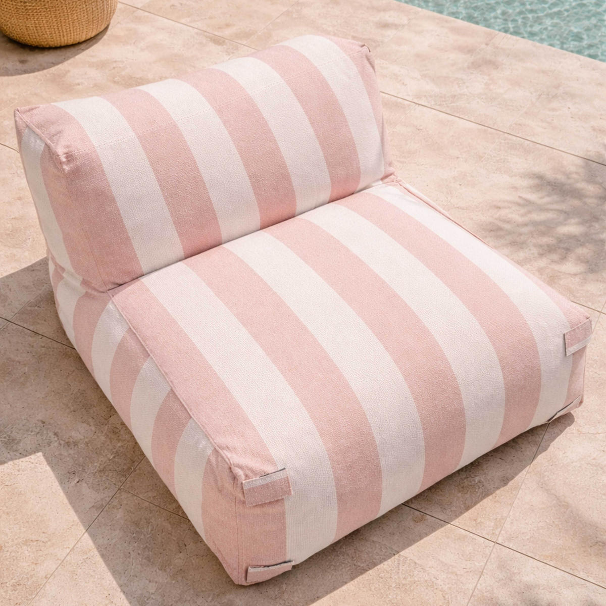 GARTENSESSEL, Puderrosa - Pink, Textil (85/65/85cm) - Oviala