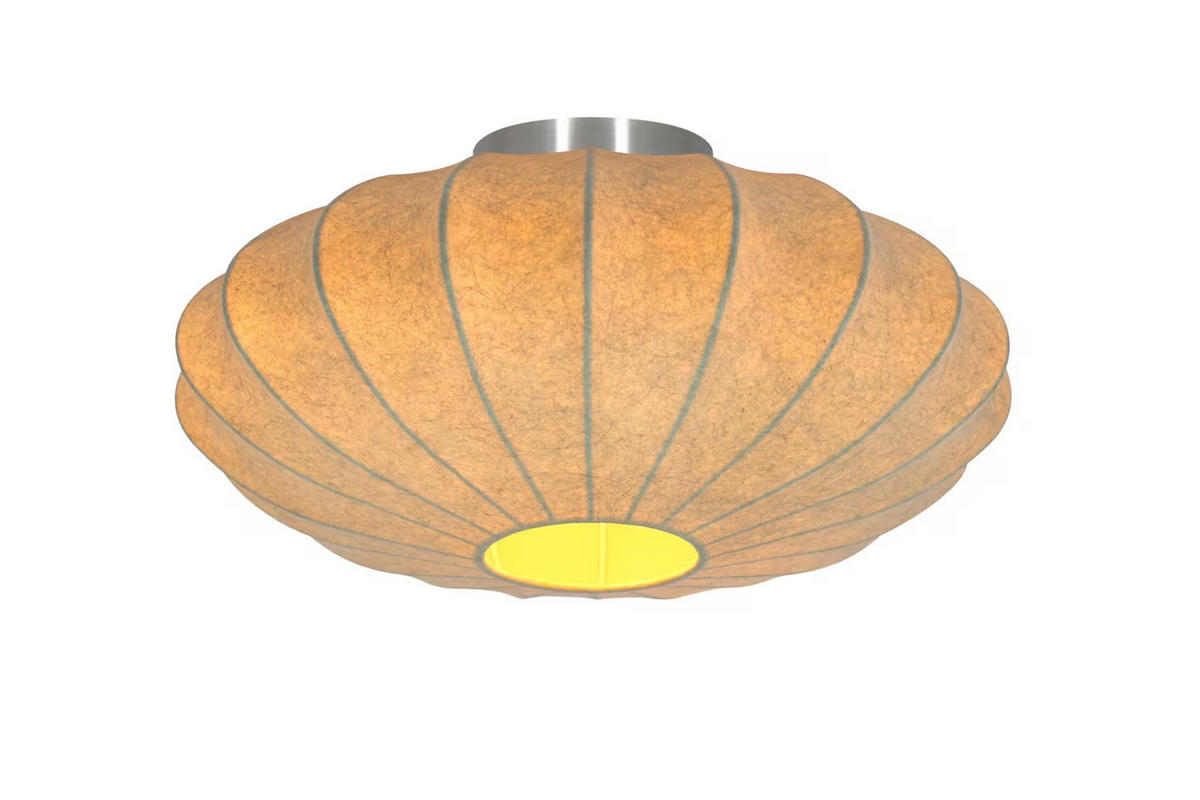 DECKENLEUCHTE FAY Ø50x22 cm, Braun, Kunststoff - Braun, Kunststoff (55/55/22cm) - Light & Living