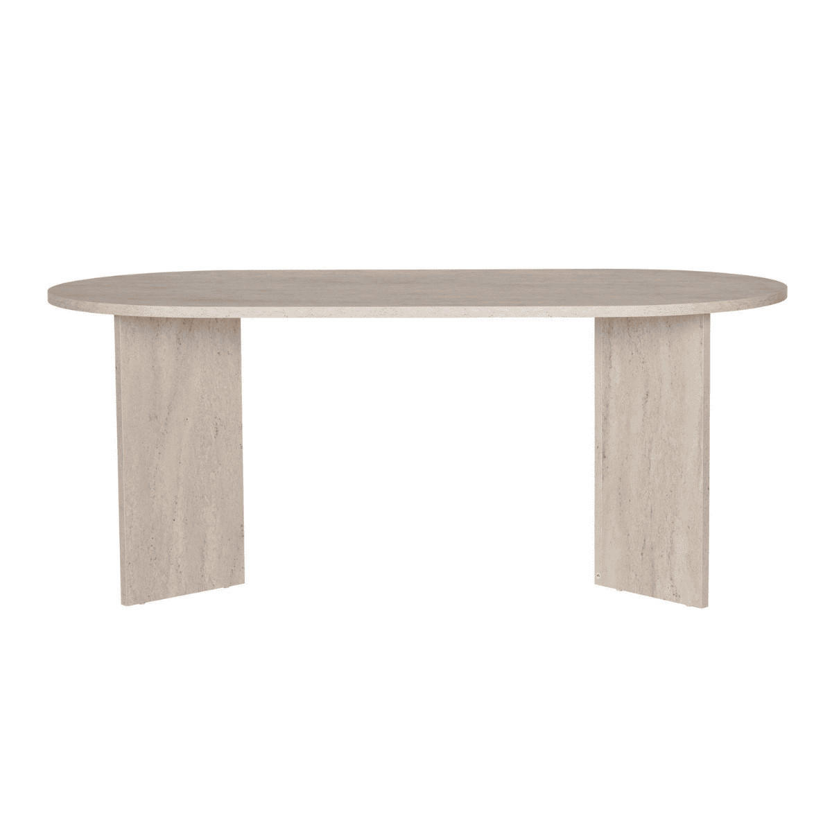 ESSTISCH mit abgerundeten Kanten sable 180/75/89,5 cm - Beige, Holzwerkstoff (180/89.5/75cm) - Calicosy