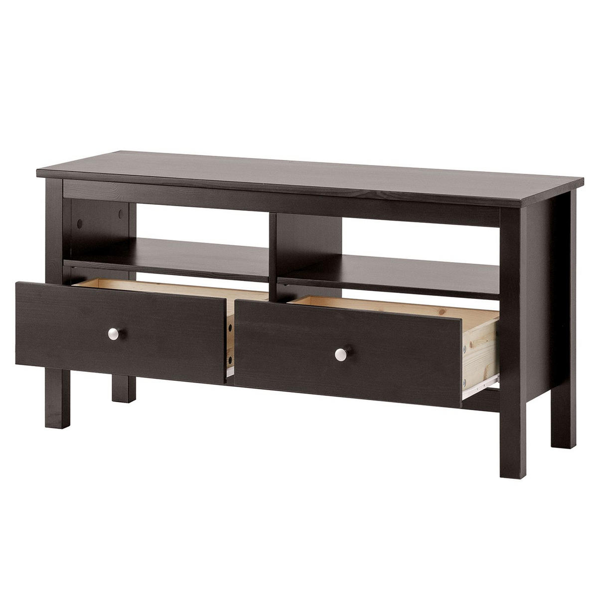 KOMMODE Massivholz 37/110/55 cm - Schwarz, Holz (110/55/37cm) - hagge home