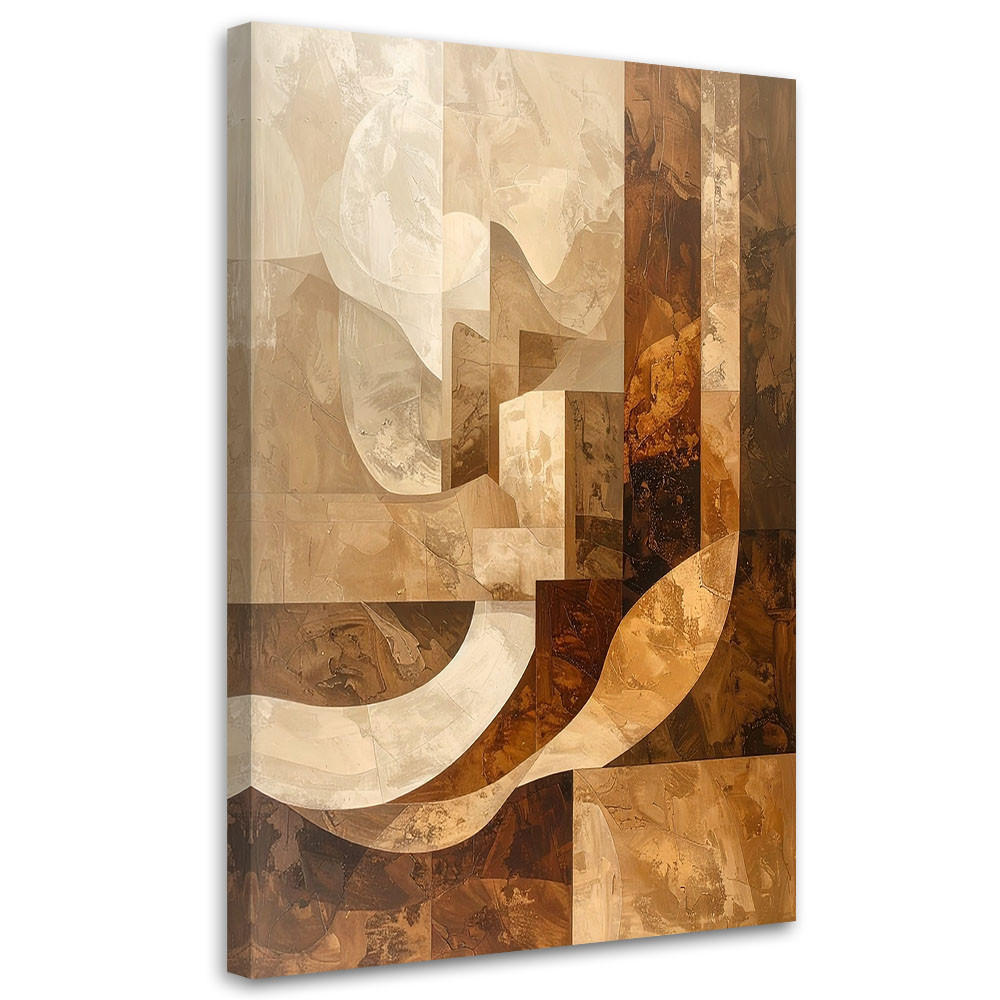 LEINWANDBILD Abstraktion 80x120cm - Beige, Textil (80/120cm) - Feeby