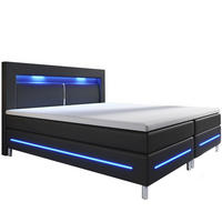 BOXBETT Norfolk schwarz 140x200 cm - Schwarz, Textil (140/200cm) - Juskys
