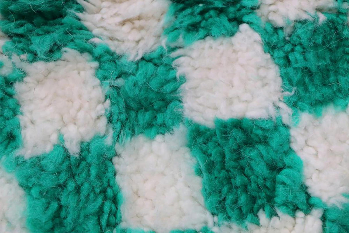 BERBERTEPPICH aus reiner Wolle 166x 269 cm - Grün, Naturmaterialien (166/269cm) - AFK Living