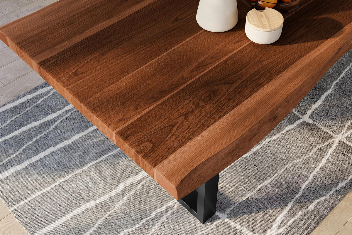 ESSTISCH TITAN - Schwarz/Braun, Holz (110/280/79cm) - SAM
