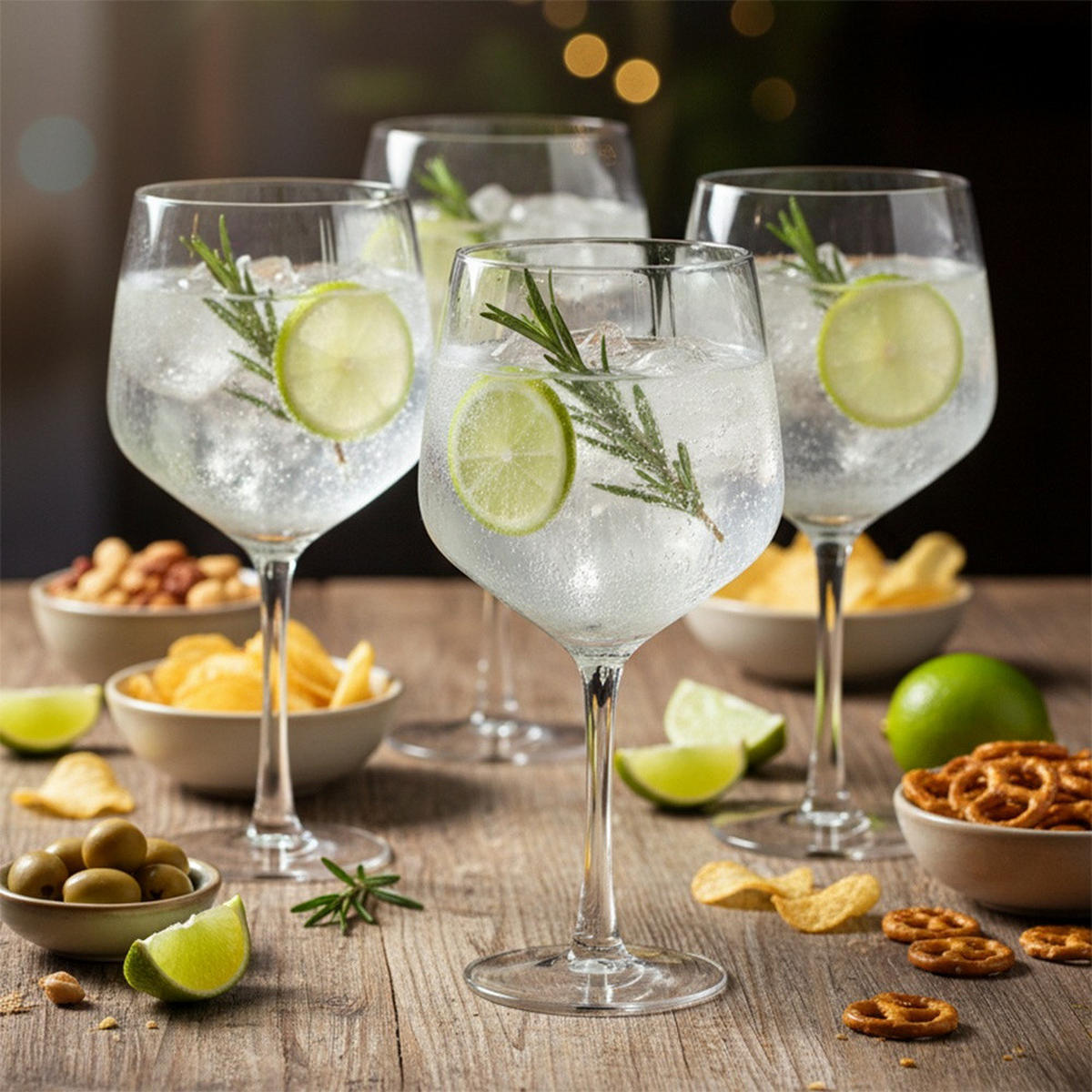 GIN-GLÄSER 4er-Set Transparent 610 ml 20,5/20,5/10 cm - Transparent, Glas - Excellent Houseware