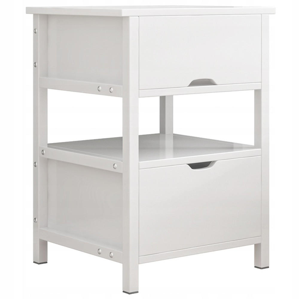 NACHTTISCH, weiß 45/38/55 cm - Weiß, Holzwerkstoff (45/55/38cm)