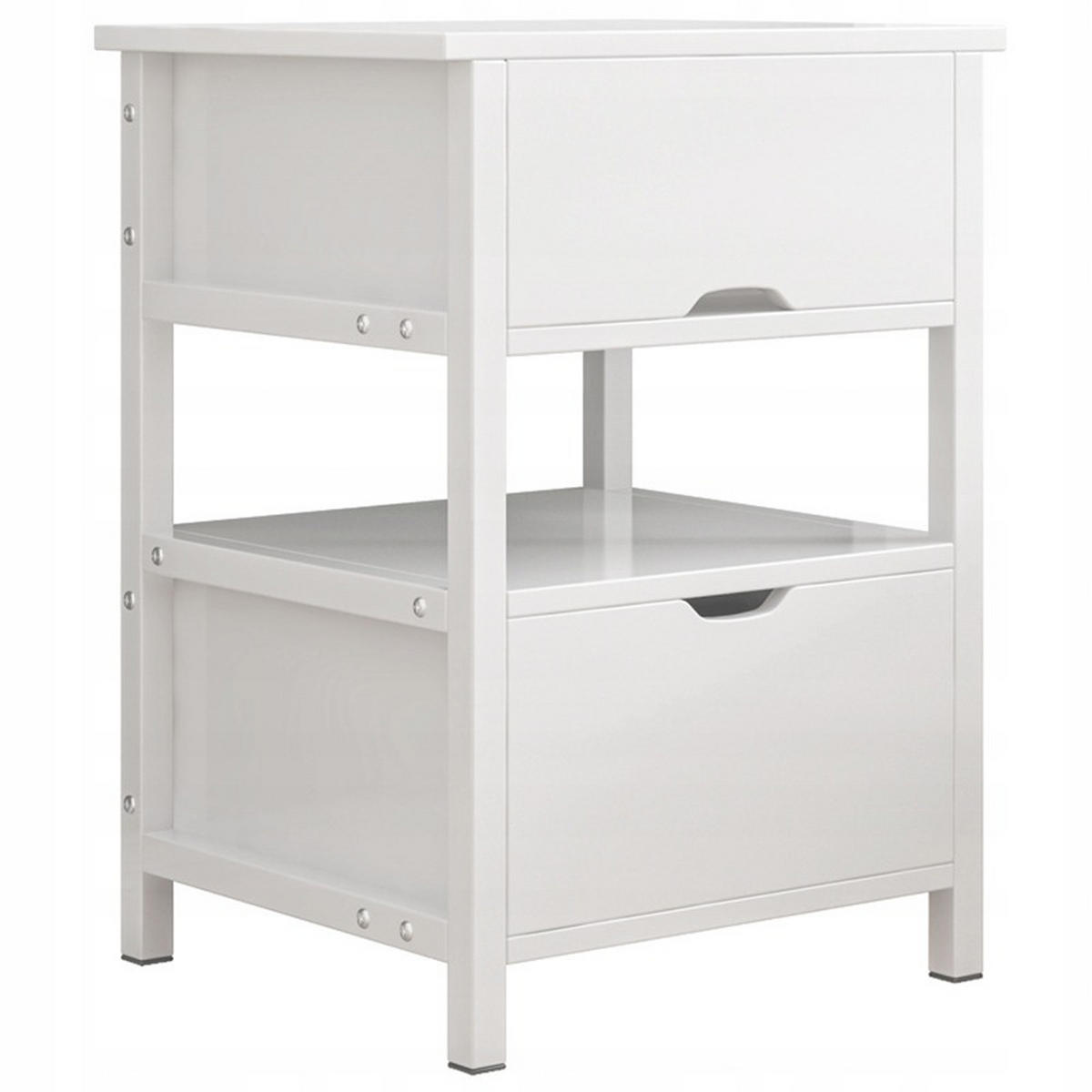 NACHTTISCH, weiß 45/38/55 cm - Weiß, Holzwerkstoff (45/55/38cm)