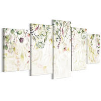LEINWANDBILD Blütenknospen 5-tlg. 100x50 cm - Multicolor, Holz (100/50cm) - LUMASOUL