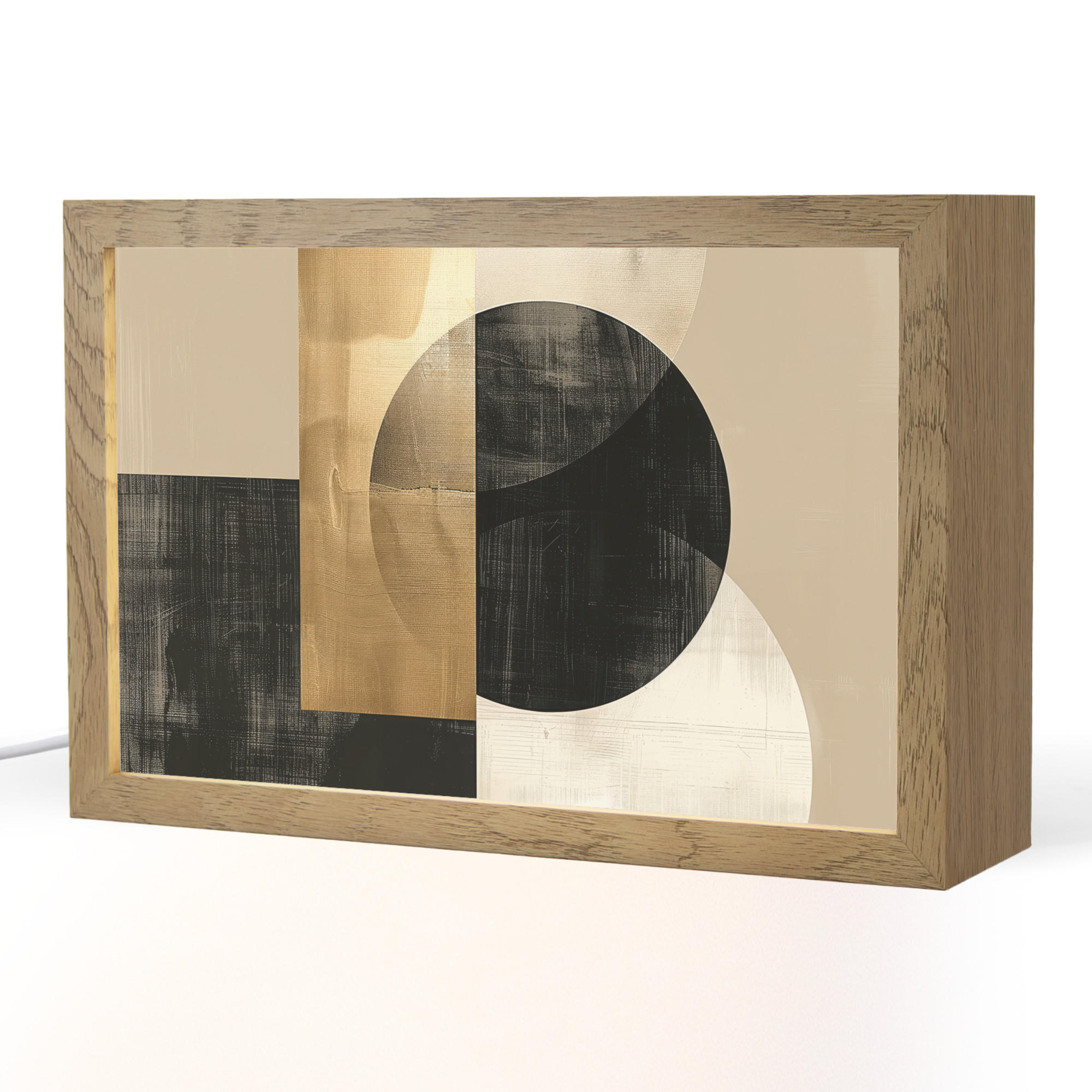 OnlyWow STOLNÍ LAMPA Abstraktní - Moderní - Černá - Zlatá 30x20 cm