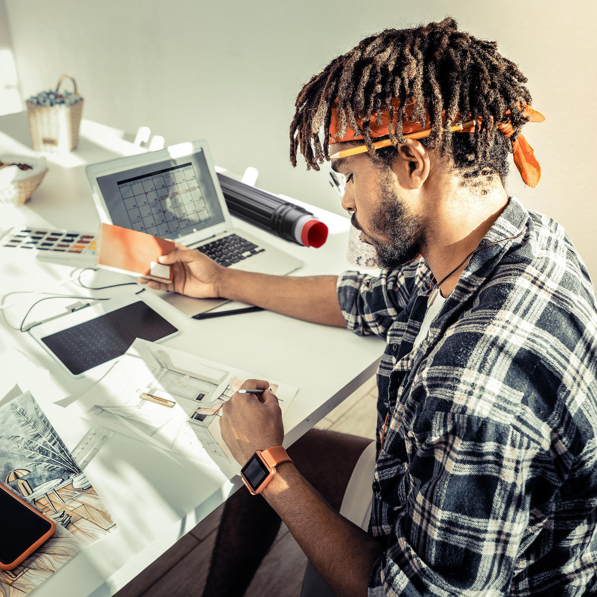 POSTERROLLE - Schwarz, Kunststoff (8/107/8cm) - Relaxdays