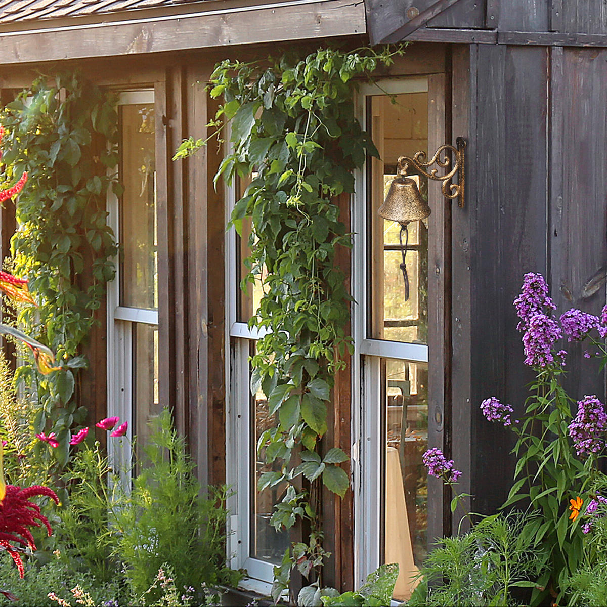 TÜRGLOCKE - Goldfarben, Metall (10/15.5/17.5cm) - Relaxdays