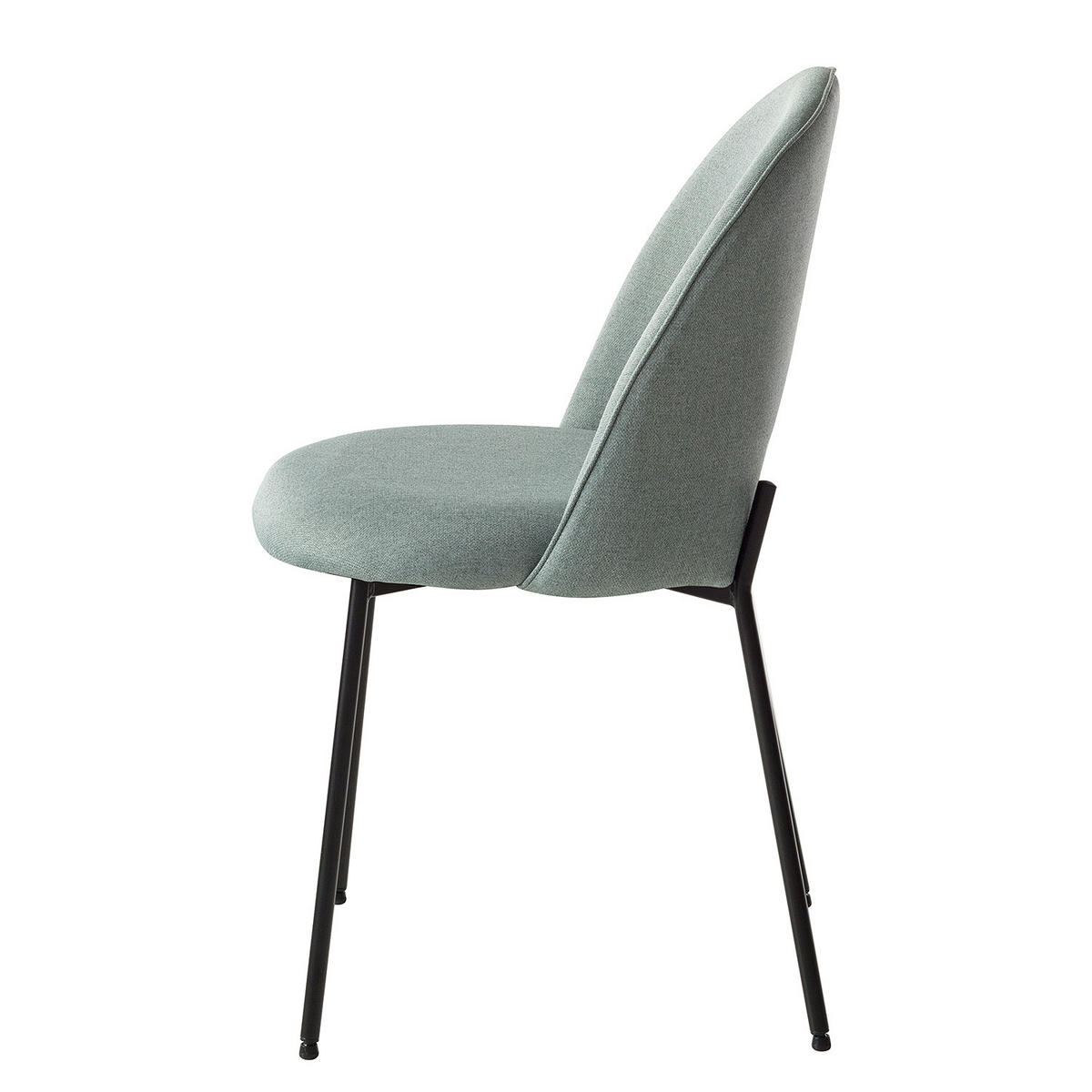 POLSTERSTUHL - Metall / Textil - Mintgrün/Grau, Textil/Metall (49/84/54cm) - home24