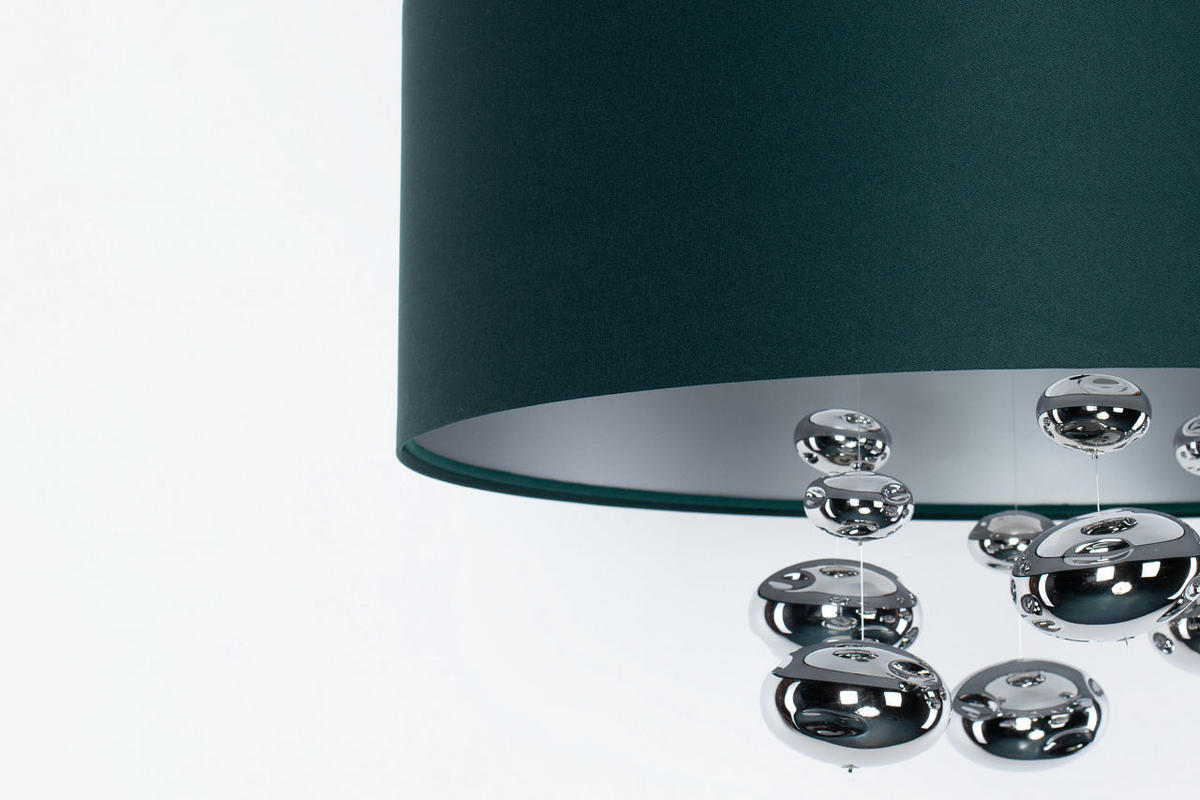 HÄNGELEUCHTE Grün 40/96 cm - Silberfarben/Grün, Kunststoff (40/1/96cm) - ONZENO