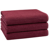 DUSCHTÜCHER, 3er-Set, 70x140 cm, 100% Baumwolle, Rot - Bordeaux, Textil (70/140cm) - Zollner