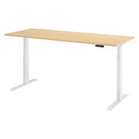 SCHREIBTISCH elektrisch XDKB 80/200/74 cm in Ahornfarben/Weiß - Ahornfarben/Weiß, Holzwerkstoff (80/200/74cm) - bümö