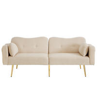 SOFABETT Zweisitzer Wollmisch-Bezug mit verstellbarer Rückenlehne Beige 175/79/82 cm - Beige, Textil (79/82/175cm) - Redom