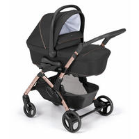 SPORT-KINDERWAGEN Fluido Easy Kombi 3 in 1 | Sportwagen | inkl. Babyschale & Auto-Kindersitz | Schwarz - Schwarz, Textil (70/110cm) - Cam il Mondo del Bambino S.p.A.