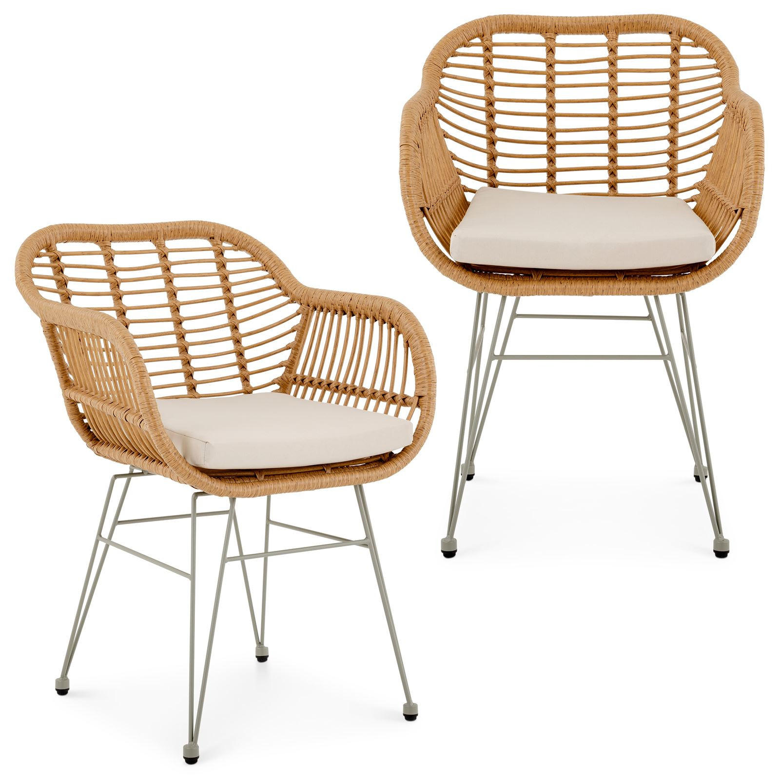 Idimex Gartenstuhl Beige 57x81x63 cm
