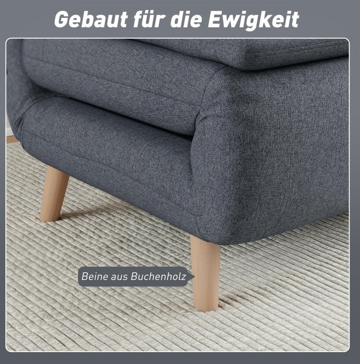 SCHLAFSESSEL in Grau 90x95x80 cm mit Bettfunktion und verstellbarer Rückenlehne - Grau, Textil (95/80/90cm) - IVMEU