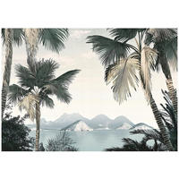FOTOTAPETE Dschungel Berge Tapete Wohnzimmer Schlafzimmer 150x105 - Multicolor, Papier (150/105cm) - Wallarena