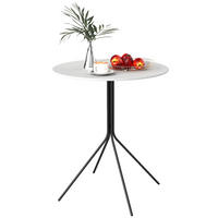 BEISTELLTISCH GARTEN Dunkelgrau Stahl Rund 60/60/71 cm - Dunkelgrau, Metall (60/60/71cm) - PANGIVO