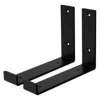 REGALHALTERUNG - Schwarz, Metall (14.5/4/21cm) - ML-DESIGN